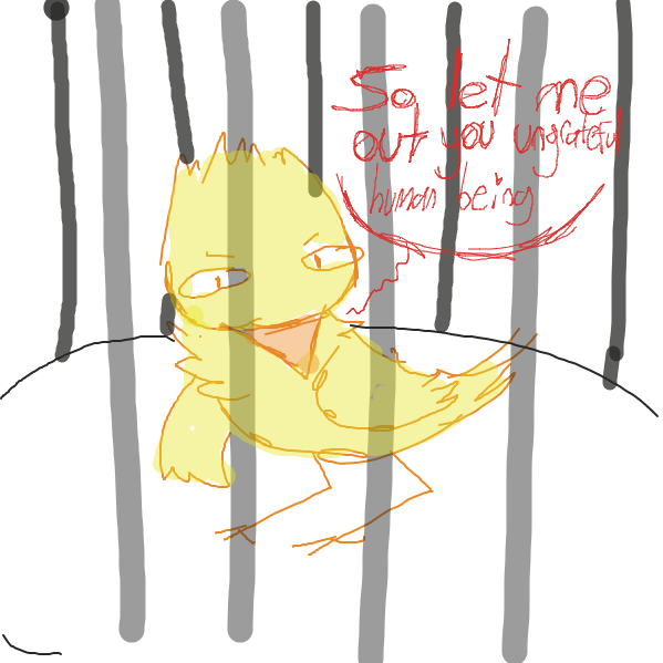 ..."so let me out you ungrateful human being" - Online Drawing Game Comic Strip Panel by pastelgoosey