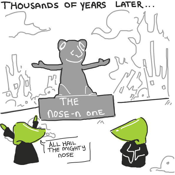 Drawing in Noses by The Burned Man