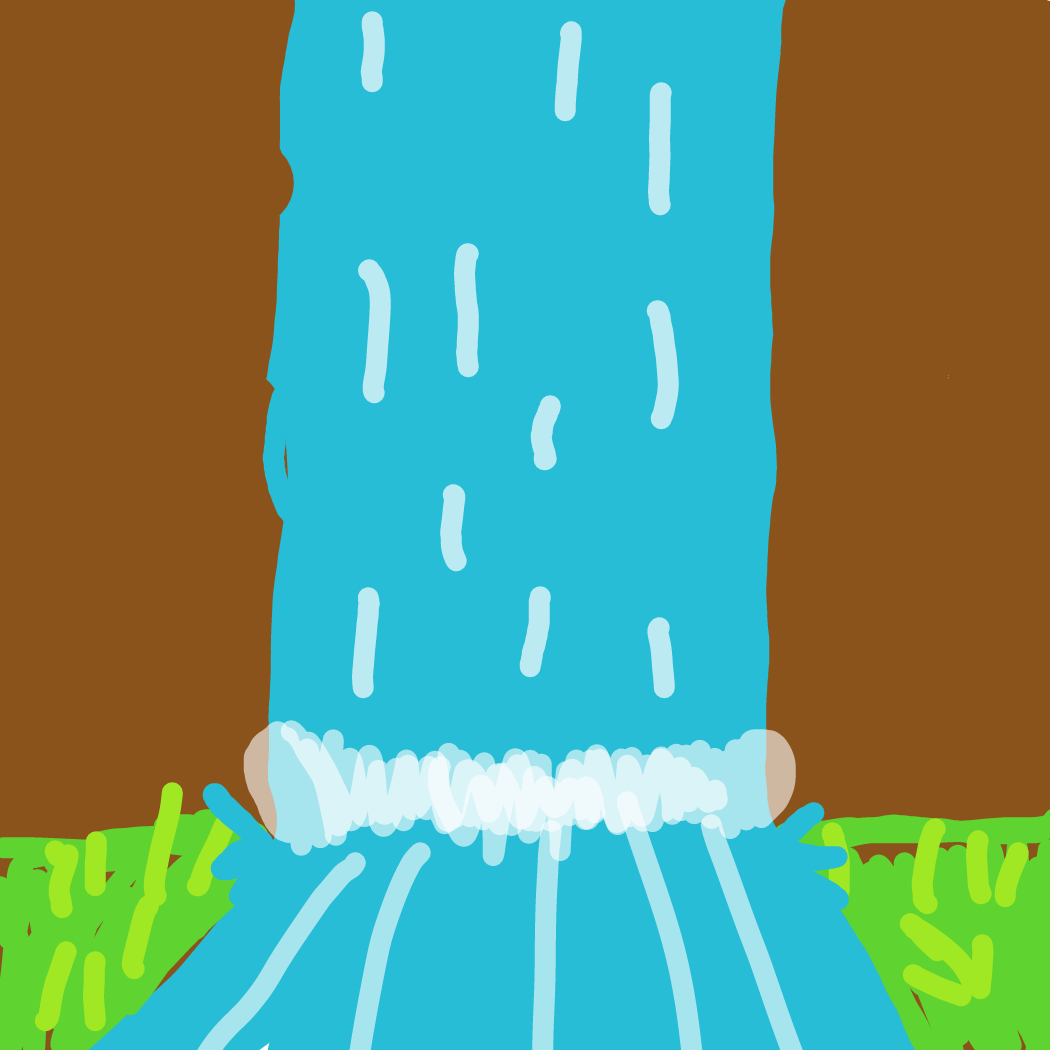 Drawing in Finish the waterfall by LizardPie34