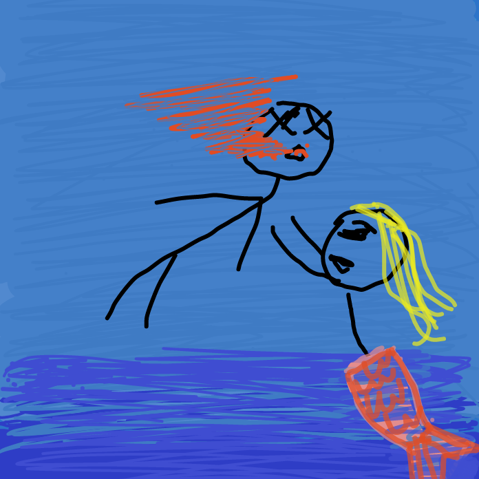 Drawing in drowning by Mozart