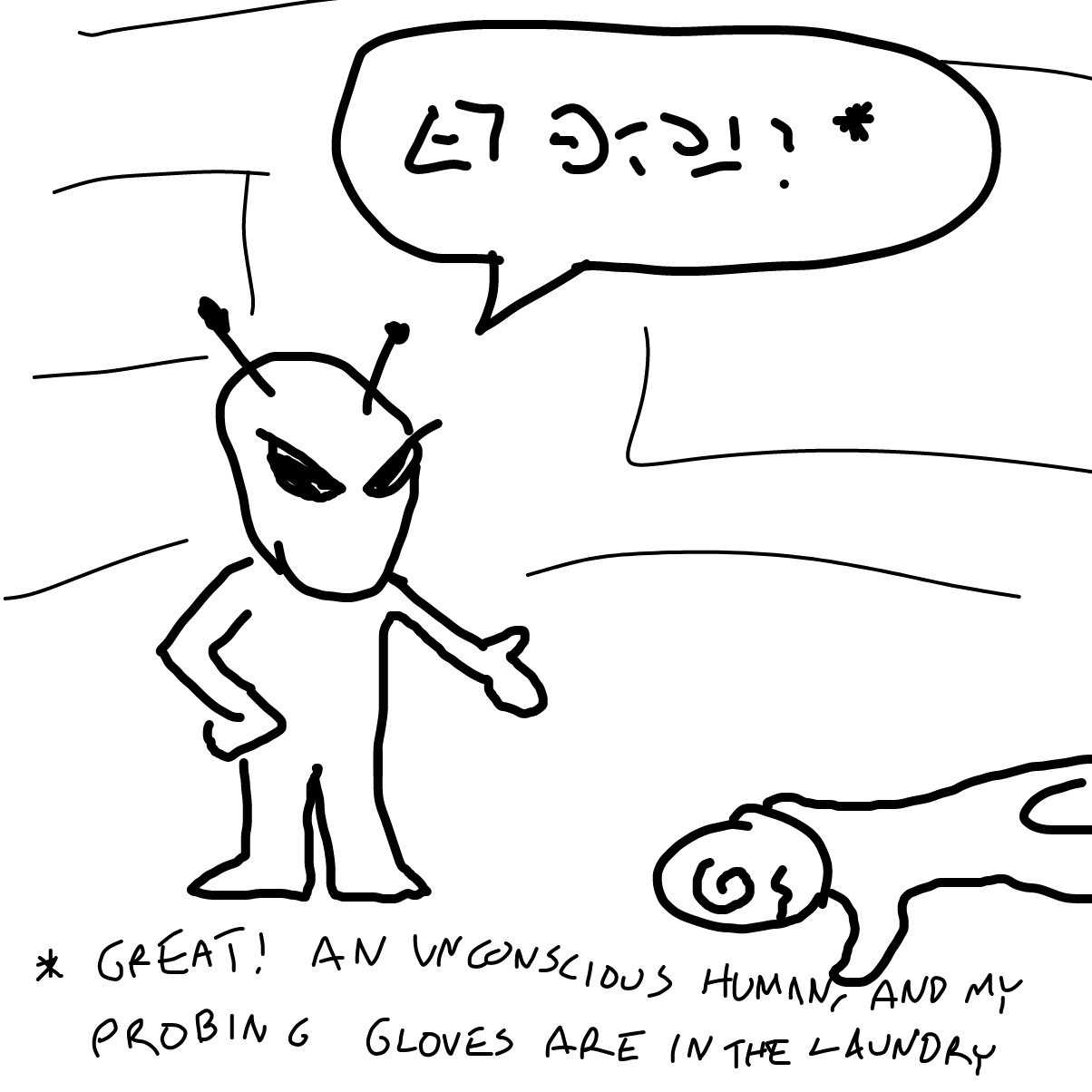 Drawing in The Cave Monster by Sabandija