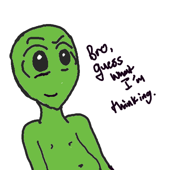 He's suggesting to smoke together lol (alien weed)  - Online Drawing Game Comic Strip Panel by Moose-Chan