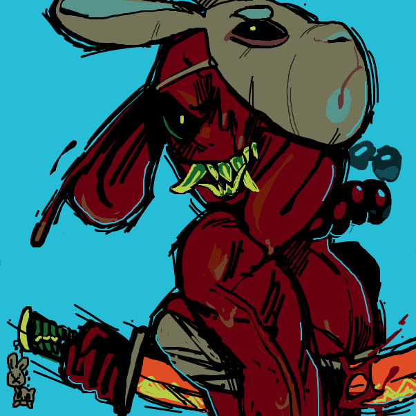 Oni Bunny - Online Drawing Game Comic Strip Panel by Chumky