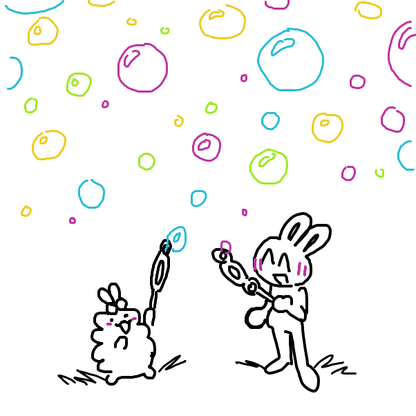 bubbles with lil sister :D - Online Drawing Game Comic Strip Panel by Chumky