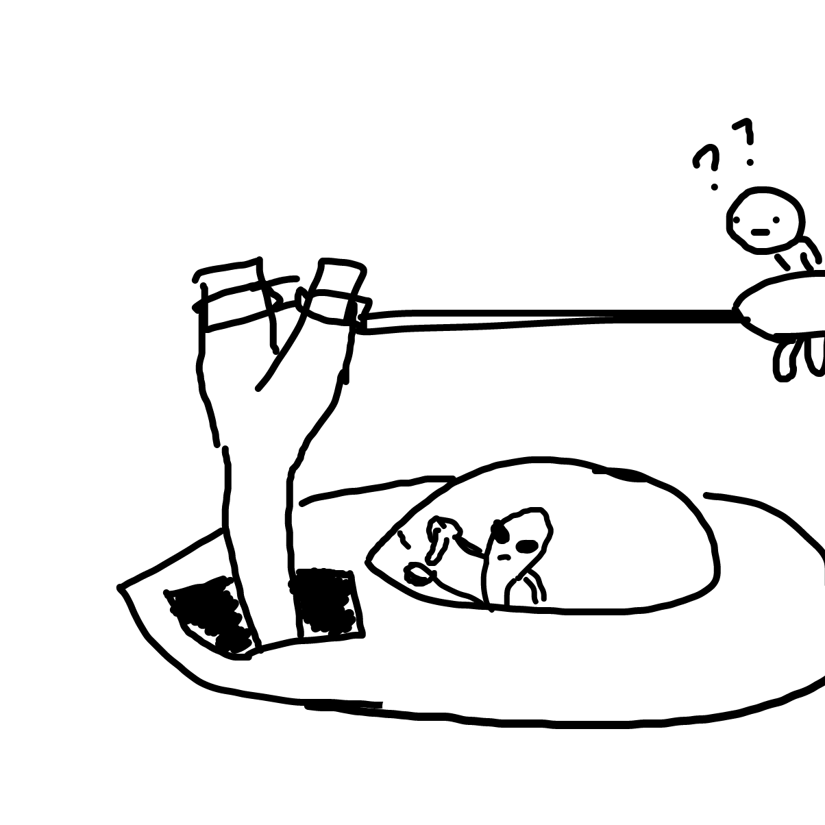 Drawing in The Cave Monster by Sabandija