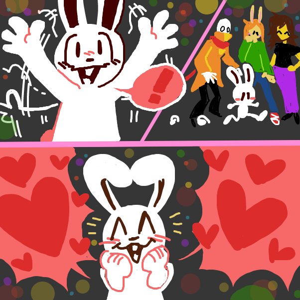 <3 <3 <3 <3 <3 <3 <3 - Online Drawing Game Comic Strip Panel by Chumky