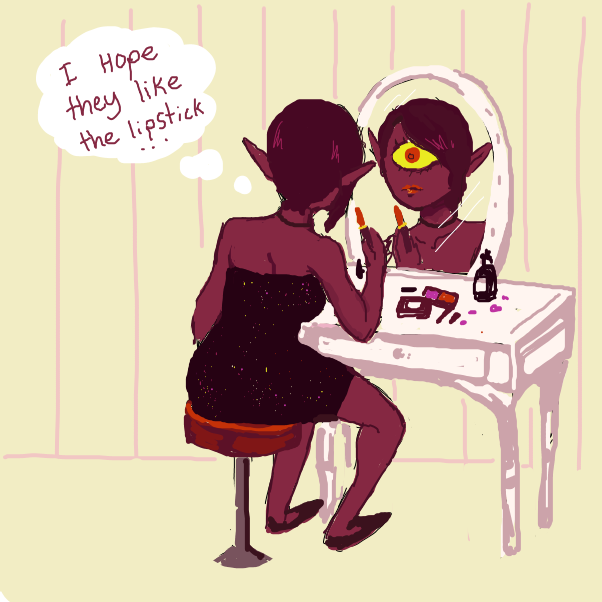 Drawing in 💄 by SolarPluto