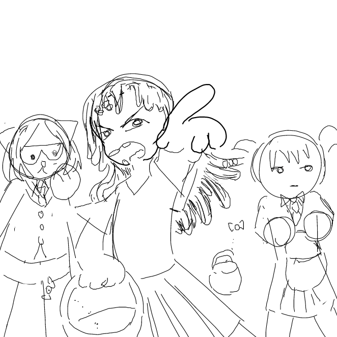 Drawing in Candy queens by SleepOtsu