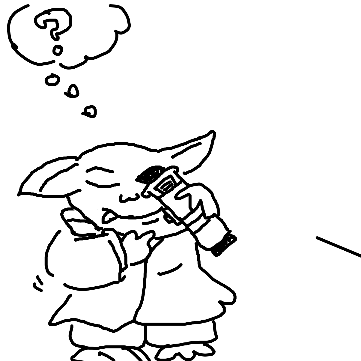 Drawing in Grogu chronicles I by rex