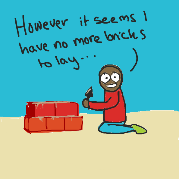 Drawing in brick layer by Mojomos