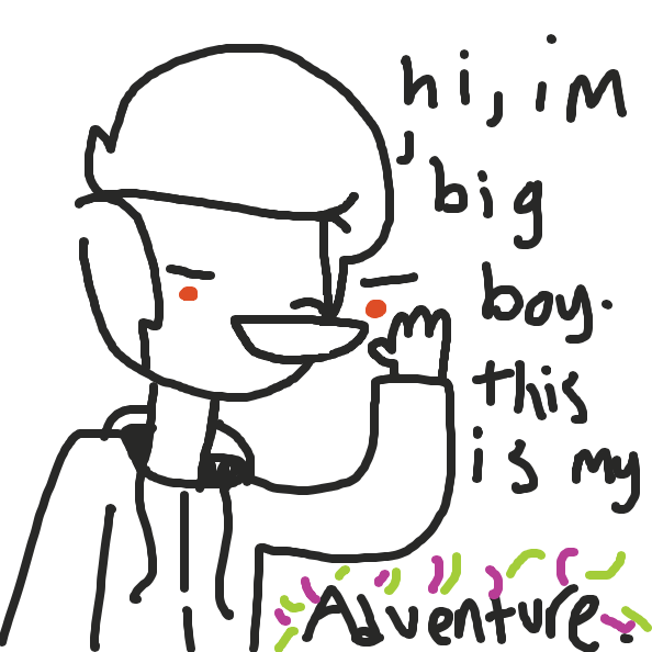 Drawing in Big bois adventure by BaconKid