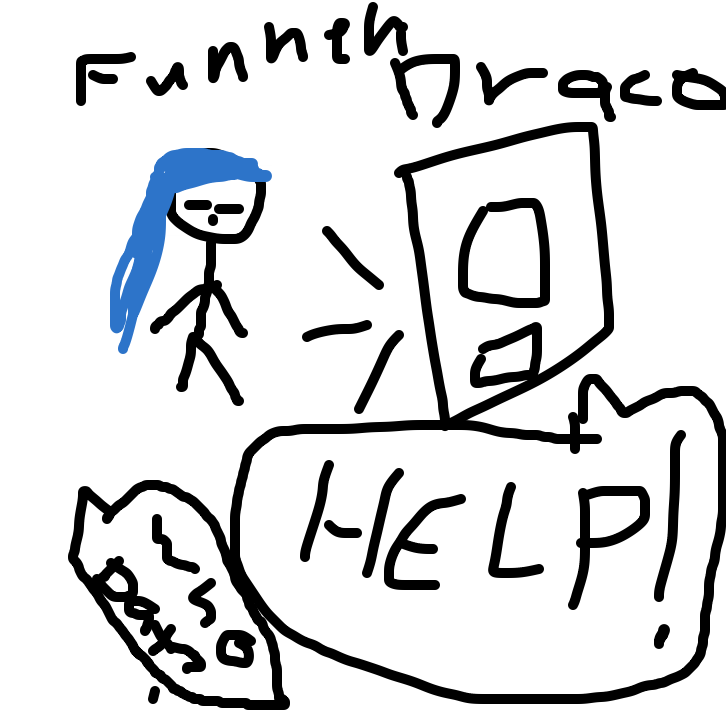 Drawing in Funneh Sees Something Strange........-. by FunnehCake_FAN38462