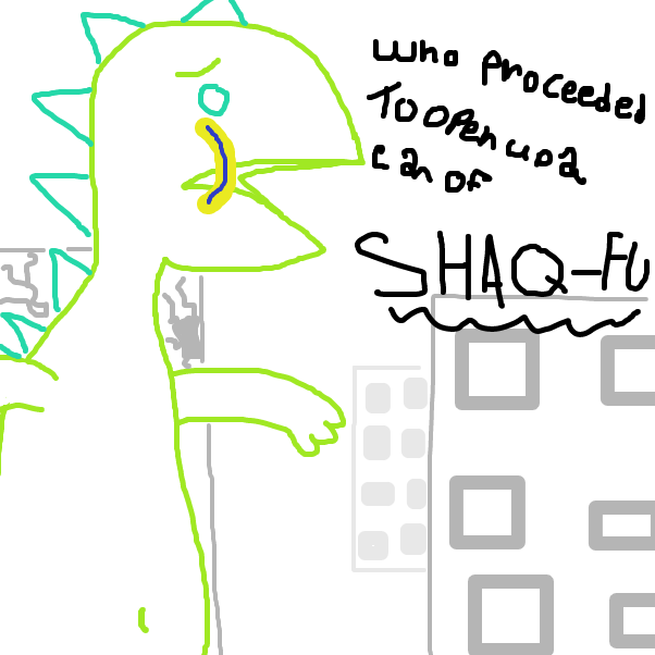 Drawing in old Godzilla was hopping around by Michael_Mayonaise