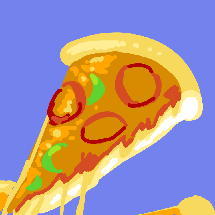 First panel in 🍕 drawn in our free online drawing game