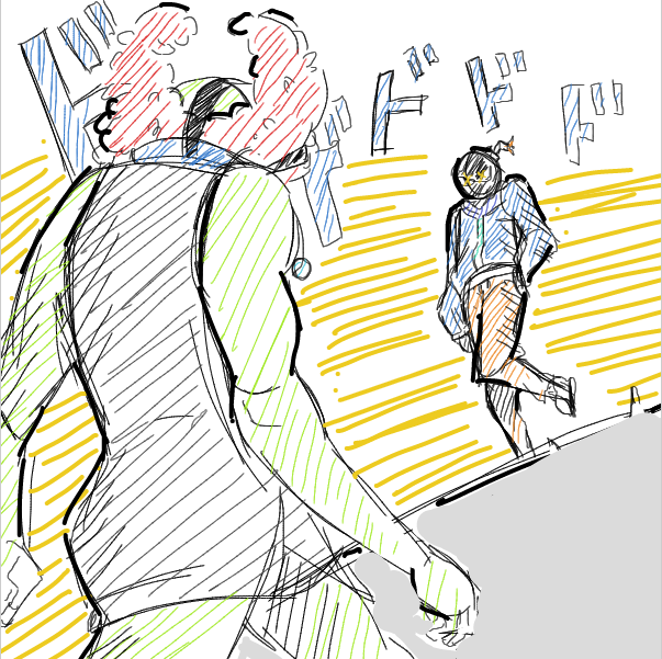 Drawing in Tricky fight Whitty by incubugs