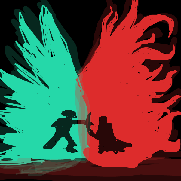 Drawing in The formerly Un-limbed Samurai: Revenging Blade by Derren