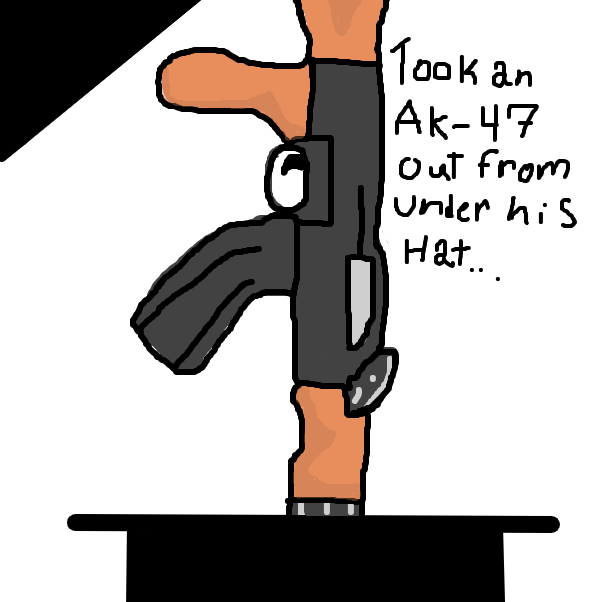 Drawing in Then they both got flattened by Michael_Mayonaise