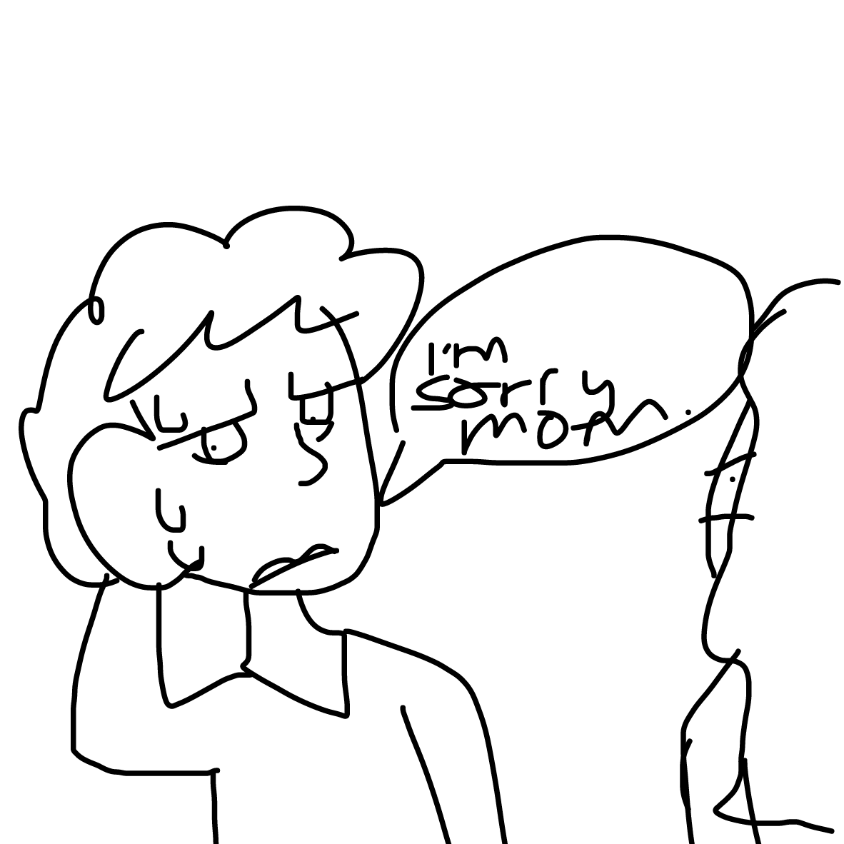 boy who jerked off says sorry to mom - Online Drawing Game Comic Strip Panel by TheOddExplorers