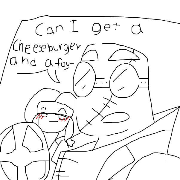 Drawing in LETS GO TO MCDONALDS by DOCTOR BUTTONS