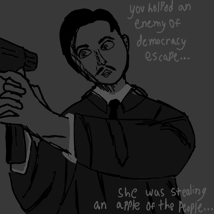 Drawing in Enemy of Democracy by Setin