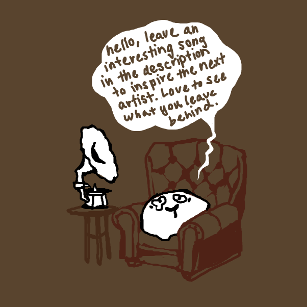 Liked webcomic Draw something inspired by the music below