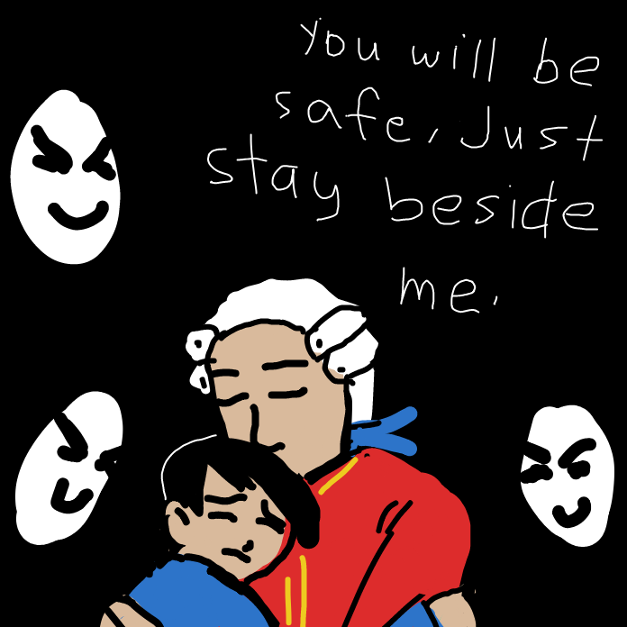 Drawing in You will be safe by Mozart