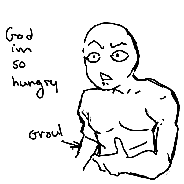 Drawing in hungry by jax110