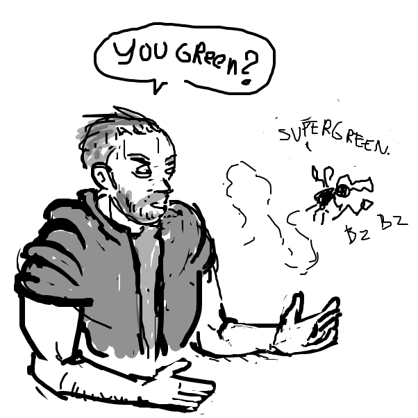 later Willis got his comeuppance and had to work with Kevin Smith - Online Drawing Game Comic Strip Panel by Peyocay