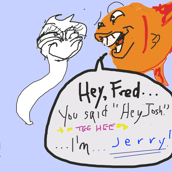 Whoops... brain fart fo Fred.... - Online Drawing Game Comic Strip Panel by Peanut Butta Prince