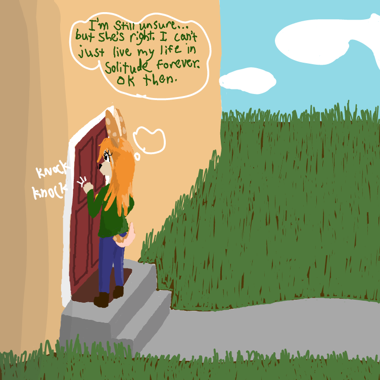 Who's inside the house? - Online Drawing Game Comic Strip Panel by Setin