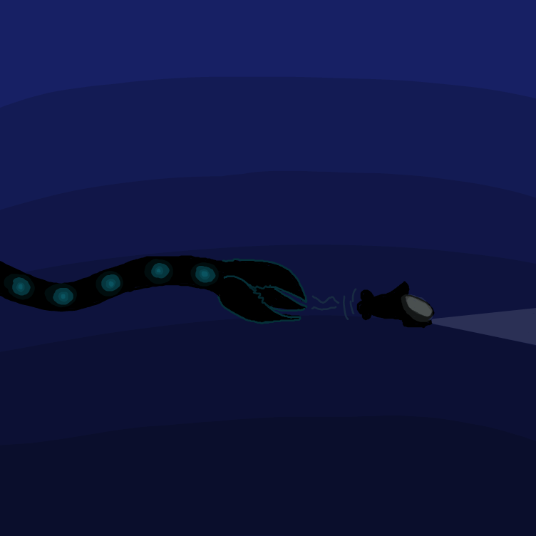 First panel in The Deep drawn in our free online drawing game