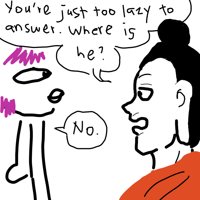 Drawing in Buddha Stop Talking to Me by Mozart