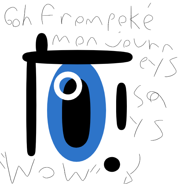 Goh from Pokemon Journeys says "Wow" - Online Drawing Game Comic Strip Panel by Goh