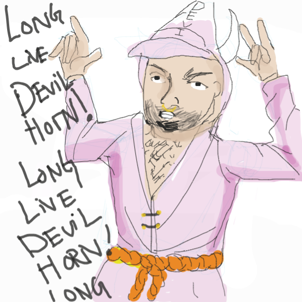 Drawing in Long live Devil horn! by kurocartoonist