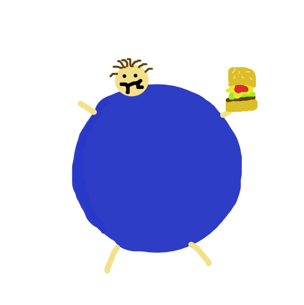 This guy is obese. - Online Drawing Game Comic Strip Panel by Monkey_HugLuv