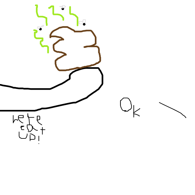 The woman is offered some yummy poop by the monster she is hungry so she agrees to eat it. - Online Drawing Game Comic Strip Panel by Monkey_HugLuv