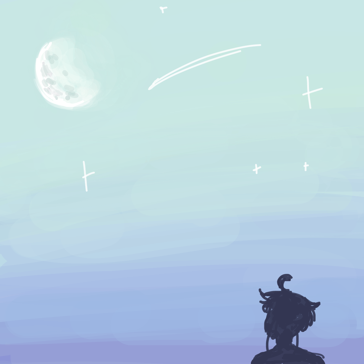 Drawing in Draw something inspired by the music below by dumbrump