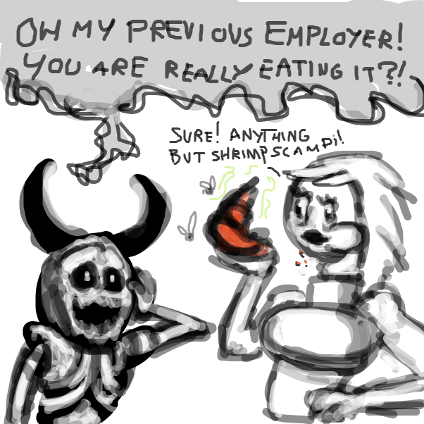 you have been watching the reenactment of "The Devil went down to Georgia but missed the bus and ended up in Portland" by the Royal Shakespeare Theatre - Online Drawing Game Comic Strip Panel by Peyocay