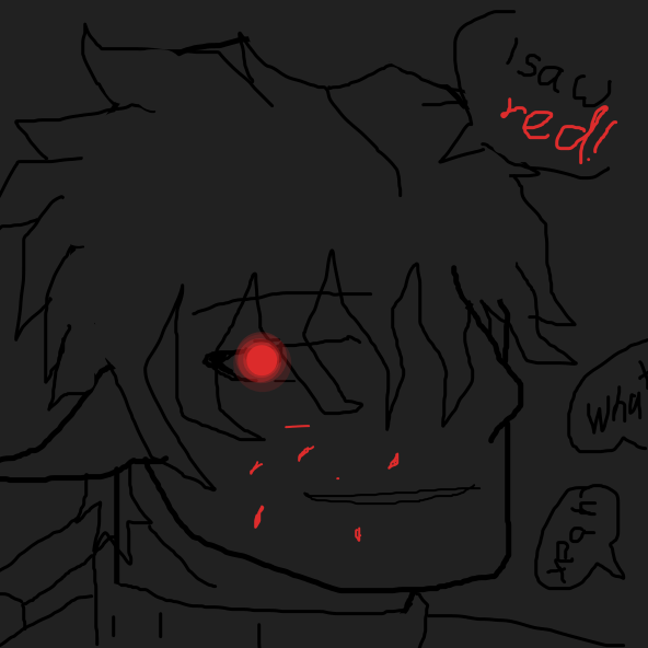 Drawing in just an among us charakter as an anime by letyoudown_:p