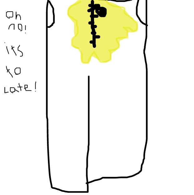 Its to late for sam he peed his pants. - Online Drawing Game Comic Strip Panel by Monkey_HugLuv