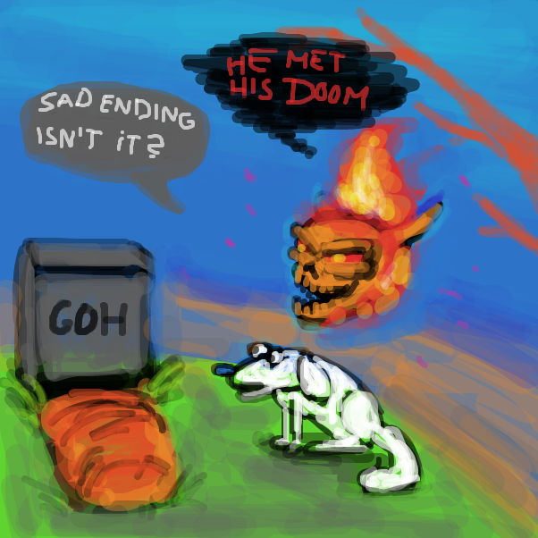 hes off the twig, he kicked the bucket .. this is an ex-pokemon trainer - Online Drawing Game Comic Strip Panel by Peyocay