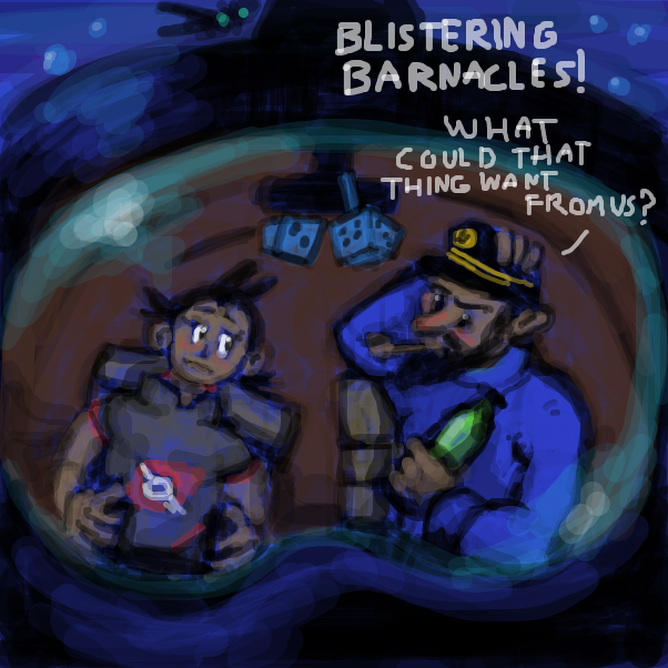 "i have not seen anything so ugly since that game developers conference we visited last year .. can this thing go any faster Mr Goh?" - Online Drawing Game Comic Strip Panel by Peyocay