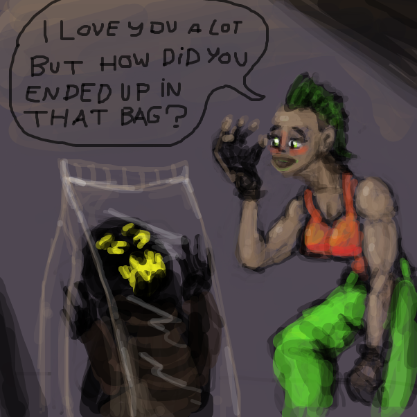 and who turned the lights off? - Online Drawing Game Comic Strip Panel by Peyocay