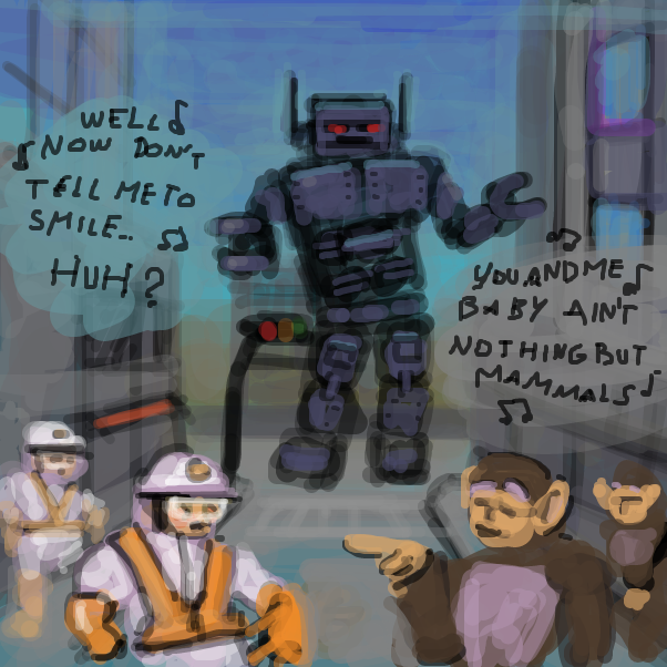 it was a night like this forty million years ago - Online Drawing Game Comic Strip Panel by Peyocay