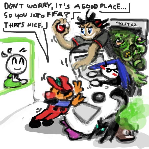 door? what door? - Online Drawing Game Comic Strip Panel by Peyocay
