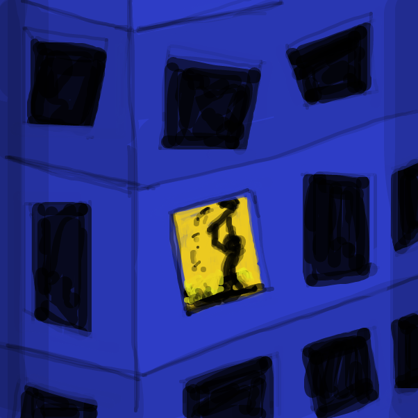 what kind of maniac built an office like this you wonder when suddenly - Online Drawing Game Comic Strip Panel by Peyocay