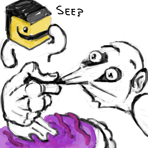 "it's not vegan by the way" - Online Drawing Game Comic Strip Panel by Peyocay