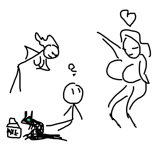 oops, wrong spray - Online Drawing Game Comic Strip Panel by Peyocay