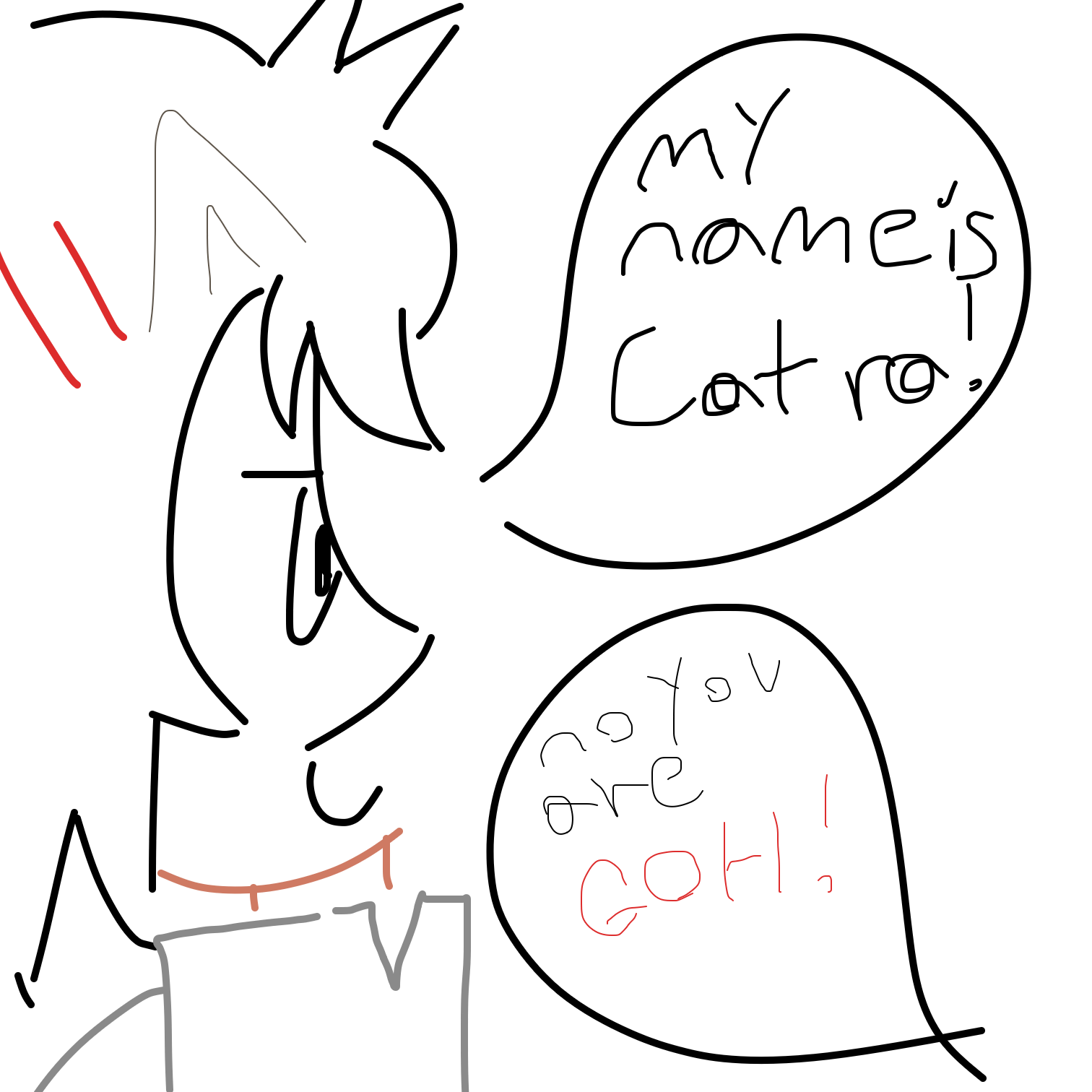 Drawing in The Roid rage show, starring Teela by Goh