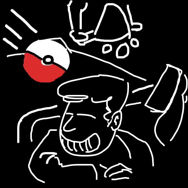 The president has been kidnapped by pokemon trainers. Are you a bad enough dude to rescue president? We want to shoot him but cannot until he is here. Wait, you didn't heard that, it's just a conspiracy theory. - Online Drawing Game Comic Strip Panel by Peyocay